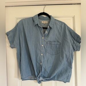 Madewell - Denim short sleeve button down - Small